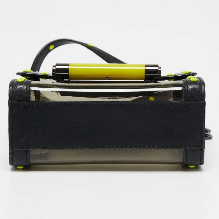Pre Owned Diane Von Furstenberg Black Plexi  Shoulder Bag