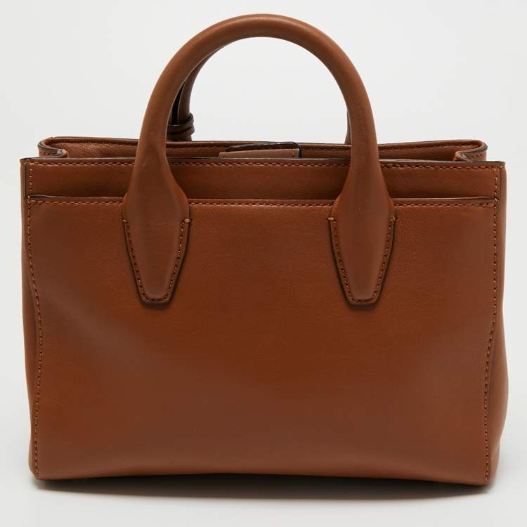Pre Owned Diane von Furstenberg Tan Leather Mini Gallery Viviana Tote