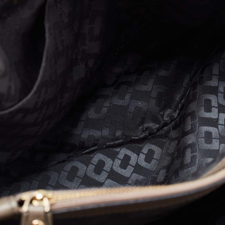 Pre Owned Diane Von Furstenberg Grey Leather Large 440 Gallery Secret Envelope Tote