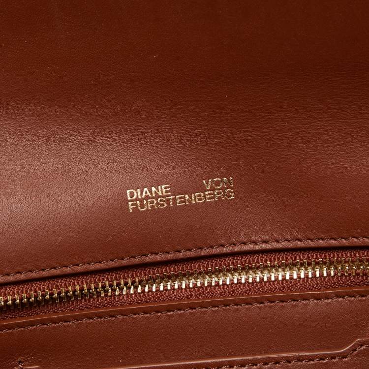 Pre Owned Diane Von Furstenberg Multicolor Suede Stripe East West Clutch