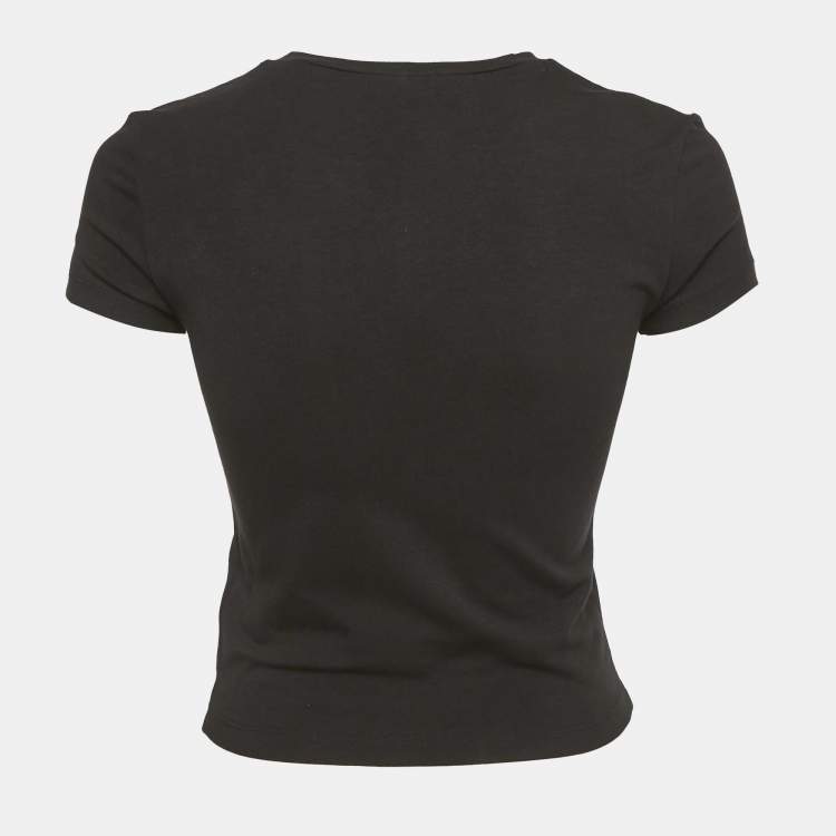 مملوكة مسبقًا Diesel Black Printed Jersey T-Shirt S