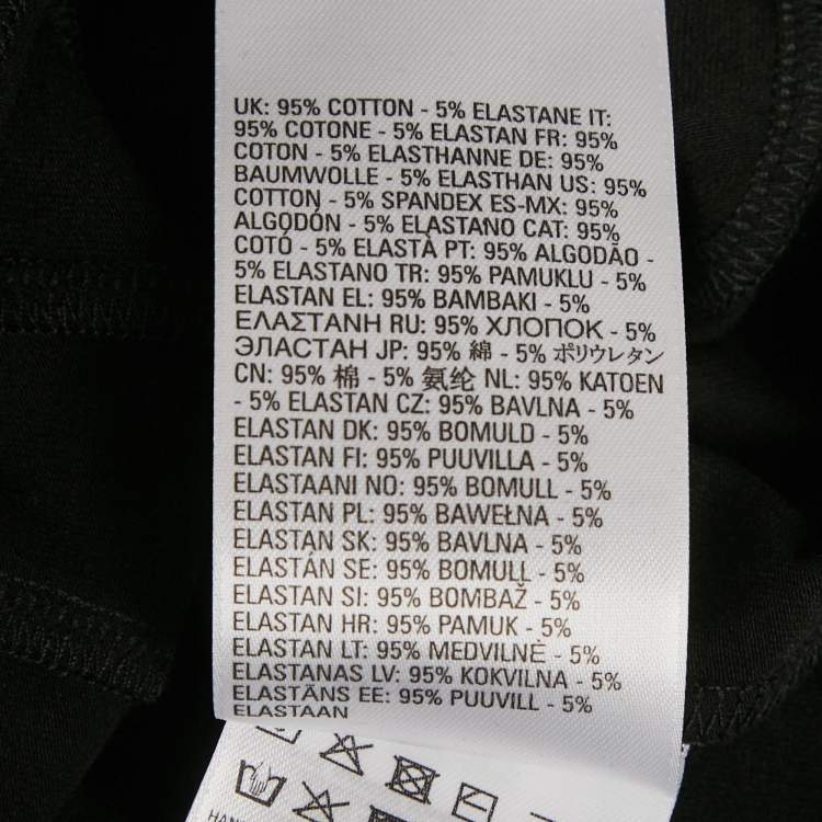 مملوكة مسبقًا Diesel Black Printed Jersey T-Shirt S