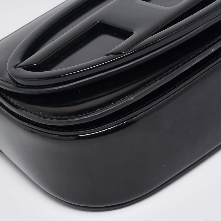 Pre Owned Diesel Black Mirrored Leather 1DR-Iconic Shoulder Bag