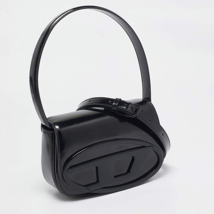 Pre Owned Diesel Black Mirrored Leather 1DR-Iconic Shoulder Bag