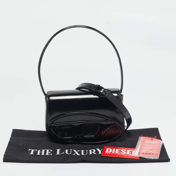 Pre Owned Diesel Black Mirrored Leather 1DR-Iconic Shoulder Bag
