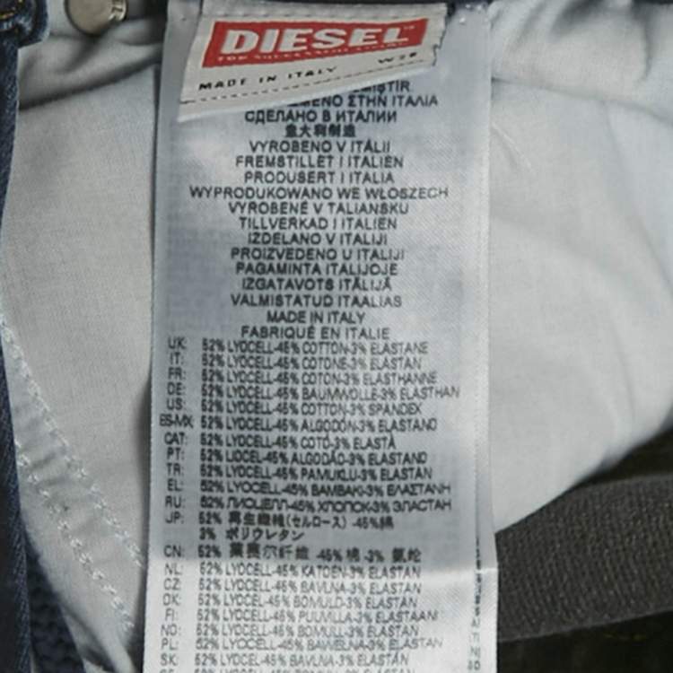 Pre Owned Diesel Blue Denim Elasticized Sweat Jeans M