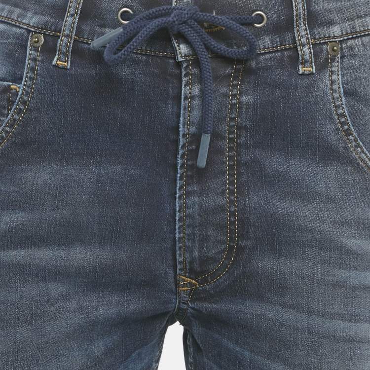 Pre Owned Diesel Blue Denim Elasticized Sweat Jeans M