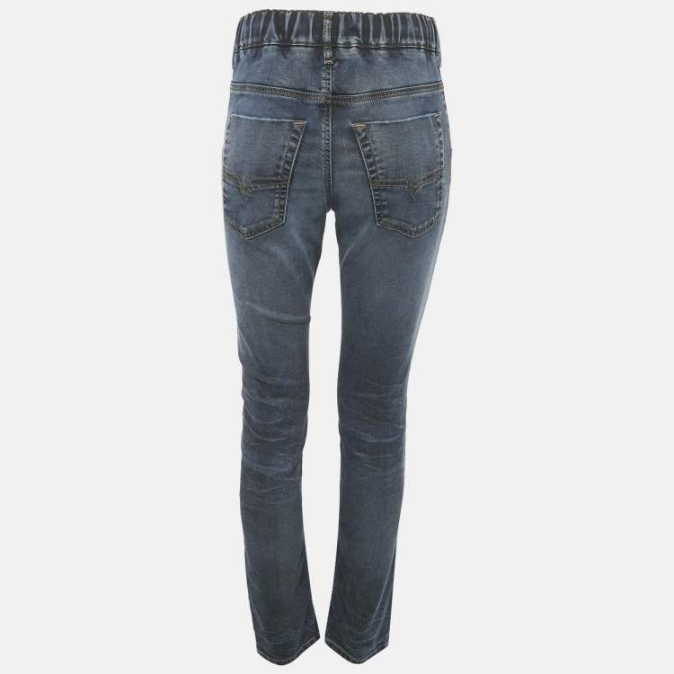 Pre Owned Diesel Blue Denim Elasticized Sweat Jeans M