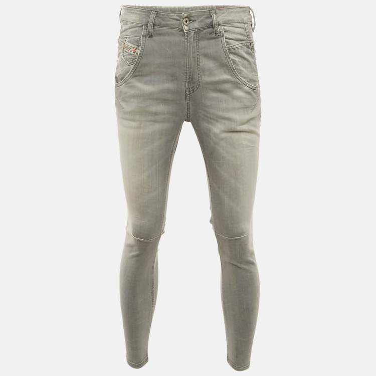 Pre Owned  Diesel Grey Washed Denim Low Waist Fayza Jeans S Waist 27