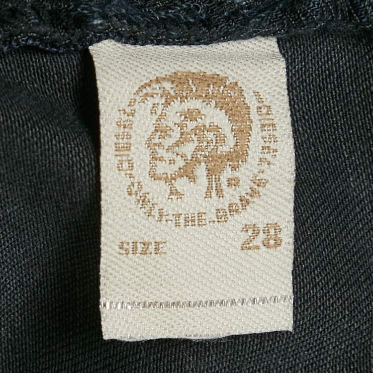 Pre Owned Diesel Navy Blue Denim Skinzee High Jeans M Waist 28"