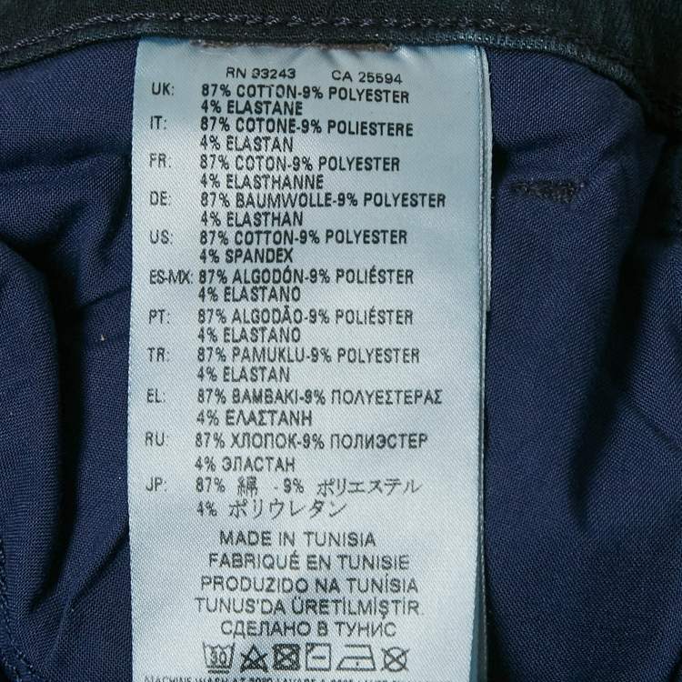 Pre Owned Diesel Navy Blue Denim Skinzee High Jeans M Waist 28"