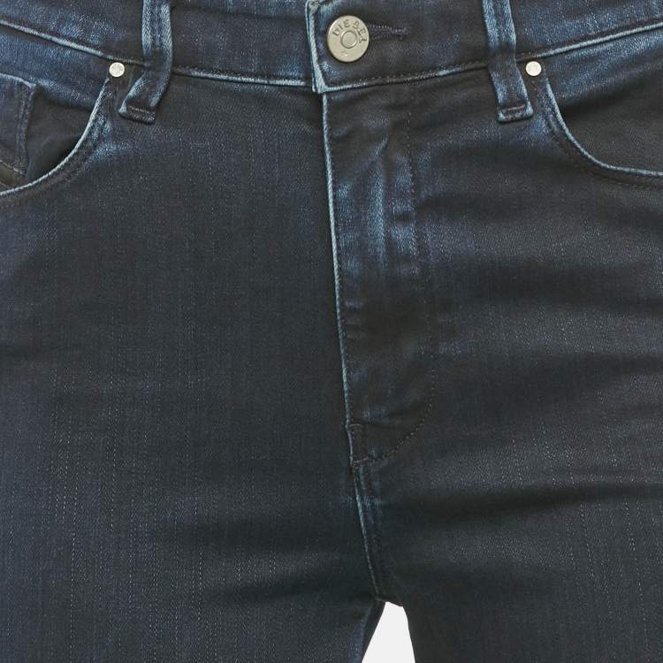 Pre Owned Diesel Navy Blue Denim Skinzee High Jeans M Waist 28"