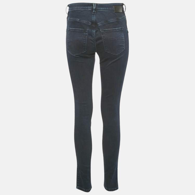 Pre Owned Diesel Navy Blue Denim Skinzee High Jeans M Waist 28"