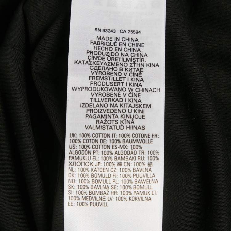 Pre Owned تي شيرت ديزل أسود بفتحة رقبة ممزقة من الجيرسي مقاس صغير