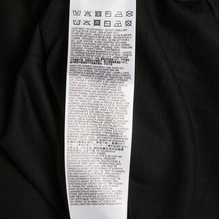 Pre Owned تي شيرت ديزل أسود بفتحة رقبة ممزقة من الجيرسي مقاس صغير