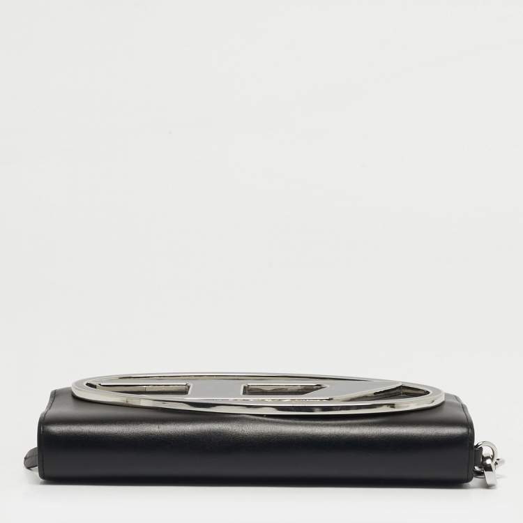 مملوكة مسبقًا Diesel 1DR  Black Leather Wallet On Strap