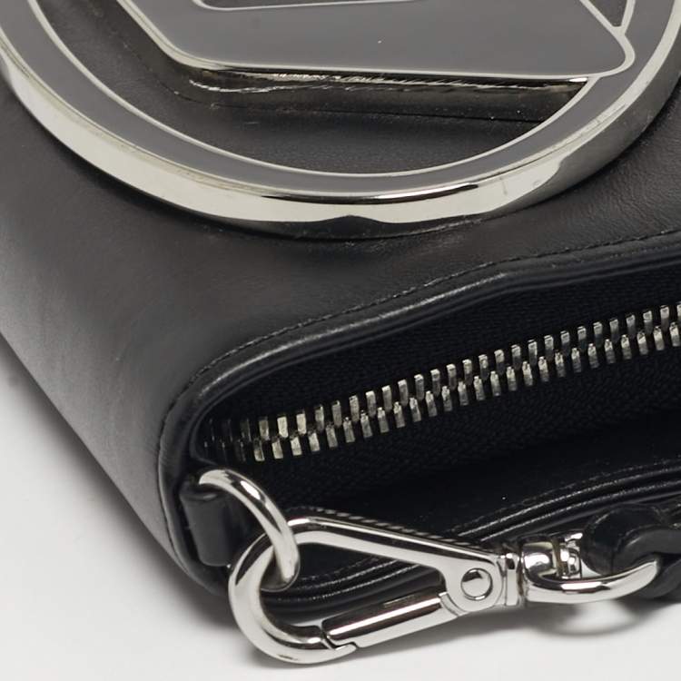 مملوكة مسبقًا Diesel 1DR  Black Leather Wallet On Strap