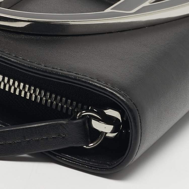 مملوكة مسبقًا Diesel 1DR  Black Leather Wallet On Strap