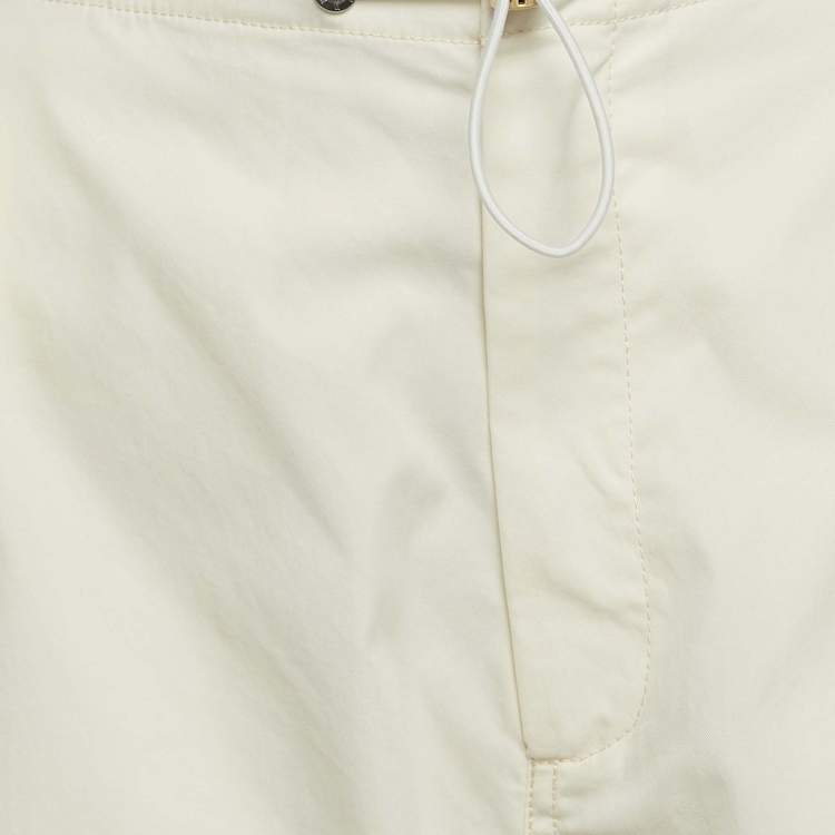 Pre Owned Dion Lee Ivory White Cotton Blend Toggle Parachute Pants S