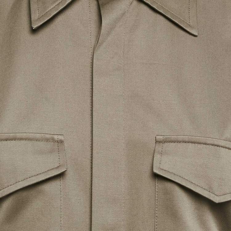 Pre Owned Dion Lee Ash Green Cotton Belted Utility Shirt  S