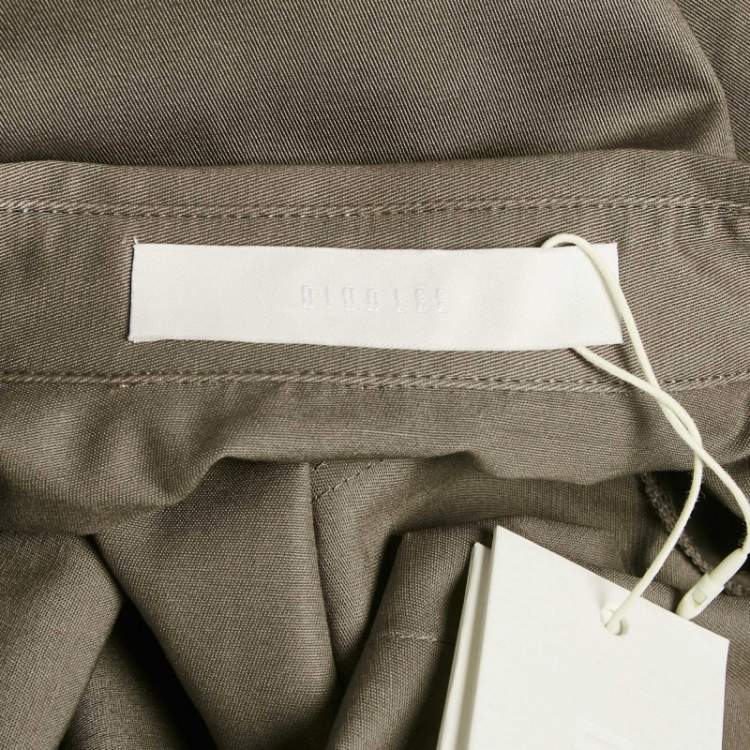Pre Owned Dion Lee Ash Green Cotton Belted Utility Shirt  S