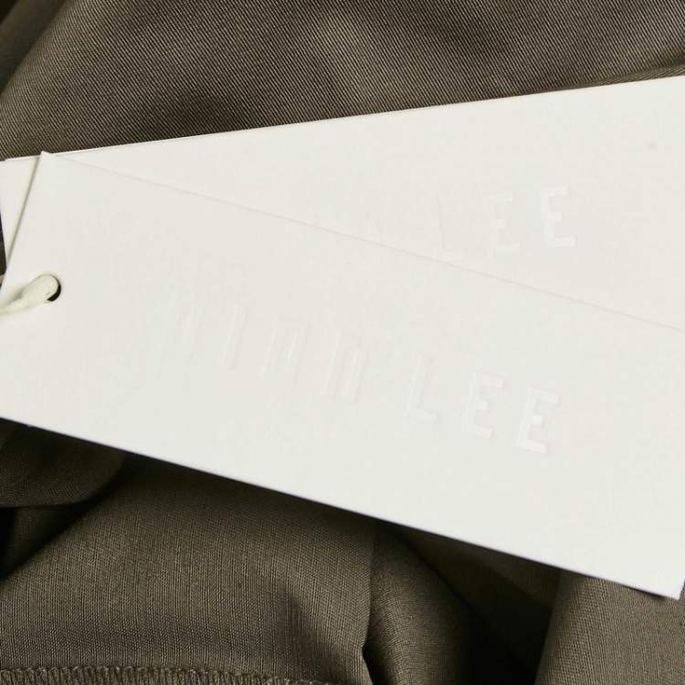 Pre Owned Dion Lee Ash Green Cotton Belted Utility Shirt  S