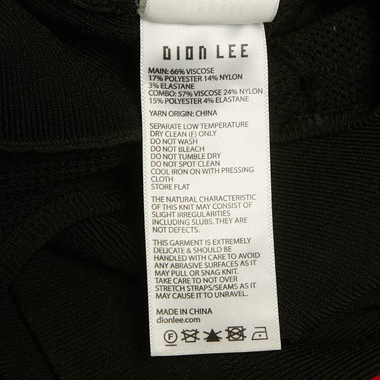 Pre Owned Dion Lee Black Jersey & Mesh Corset Detail Mini Dress S 