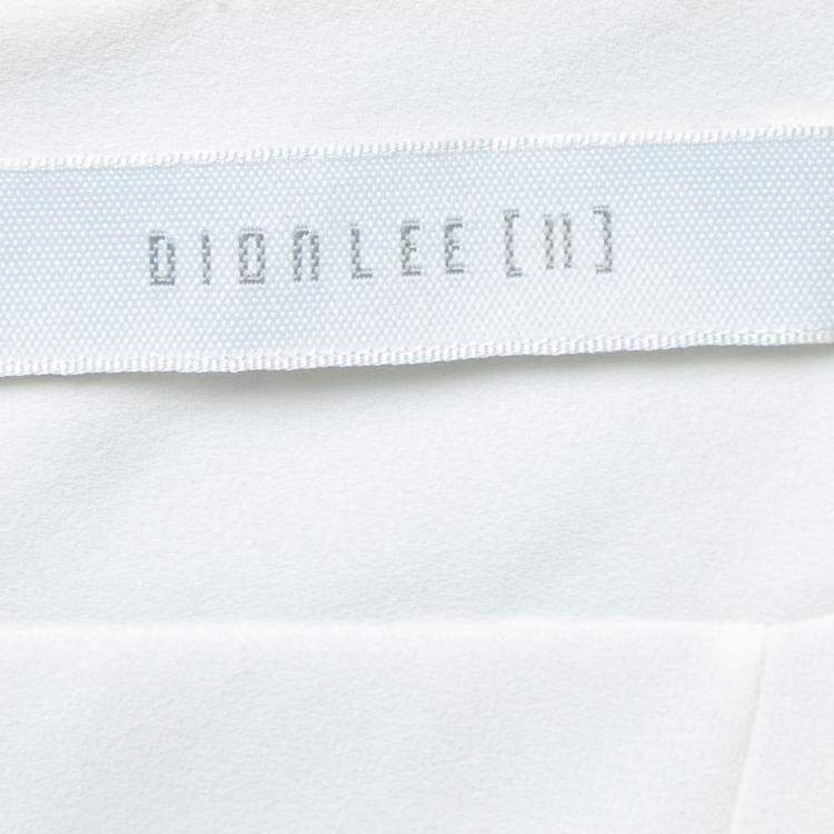 Pre Owned Dion Lee White Pleated Crepe Drape Front Skirt M