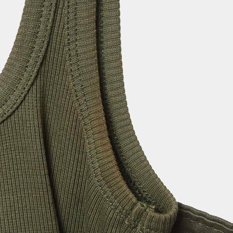 Pre Owned Dion Lee Green Cotton Blend Corset Top M