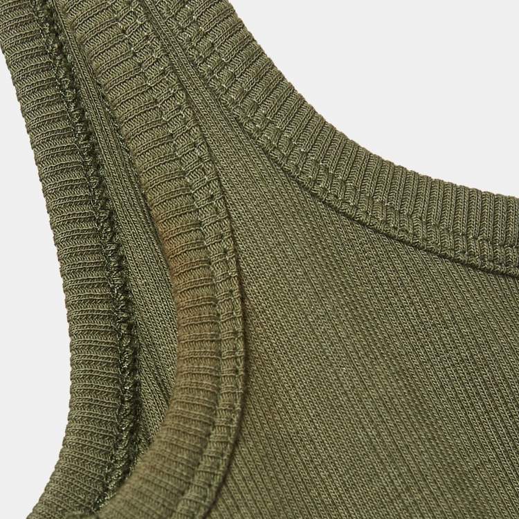 Pre Owned Dion Lee Green Cotton Blend Corset Top M