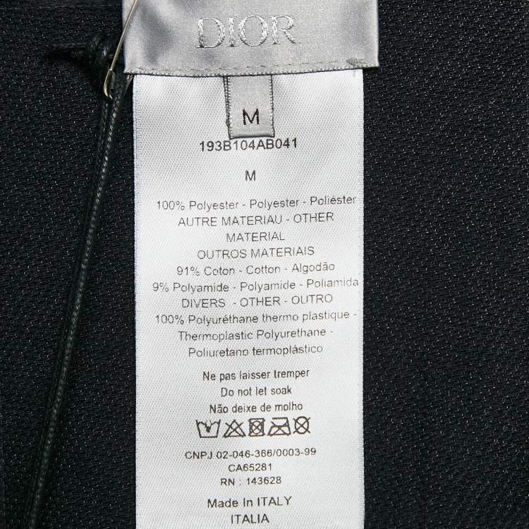Pre Owned Dior Homme Blue Oblique Print Synthetic Swim Shorts M