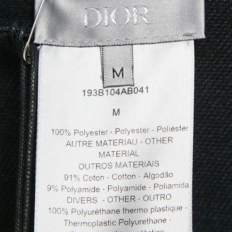 Pre Owned Dior Homme Blue Oblique Print Synthetic Swim Shorts M