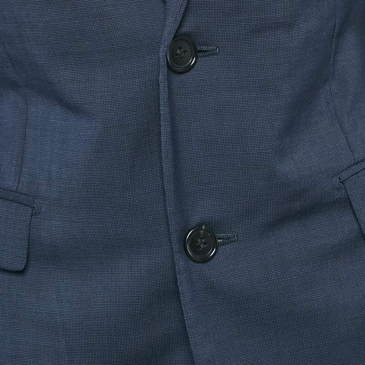 Pre Owned Dior Homme Navy Blue Wool Single Breasted Blazer L