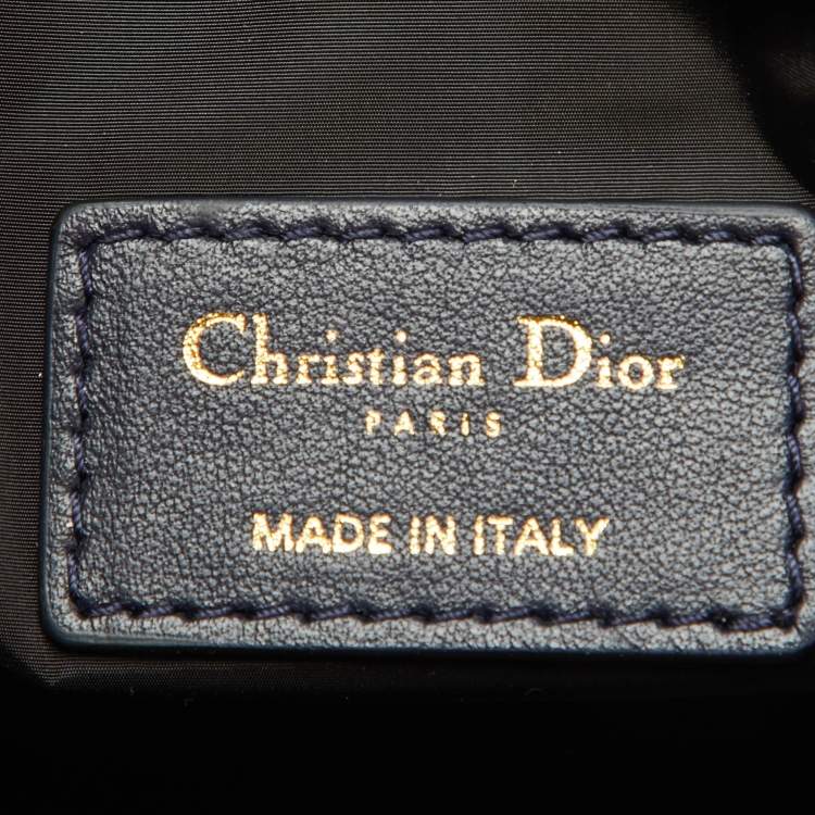 Pre Owned Dior Blue Toile de Jouy Reverse Jacquard Canvas 30 Montaigne Cosmetic Pouch