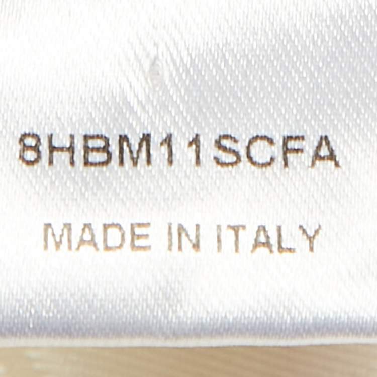 Pre Owned Dior Ivory White Floral Print Silk Square Scarf 