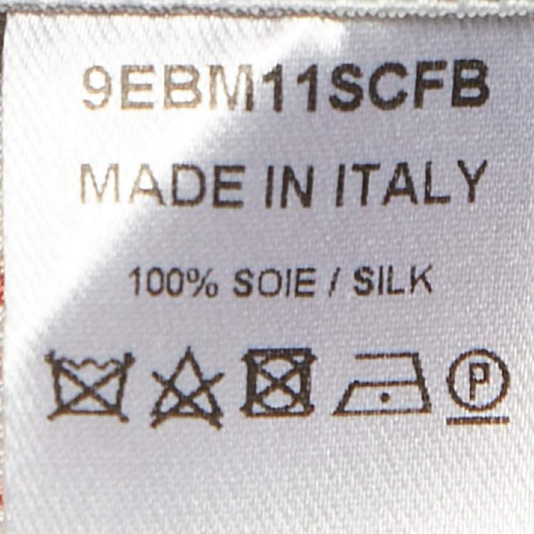 Pre Owned Dior White Floral Hello Dior Print Silk Bandana Scarf 