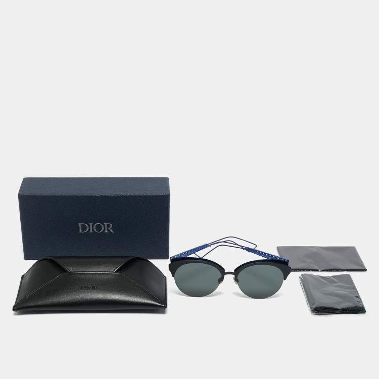 Pre Owned Dior Black/Blue G5V2K Diorama Club Cat Eye Sunglasses