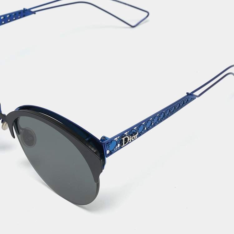Pre Owned Dior Black/Blue G5V2K Diorama Club Cat Eye Sunglasses