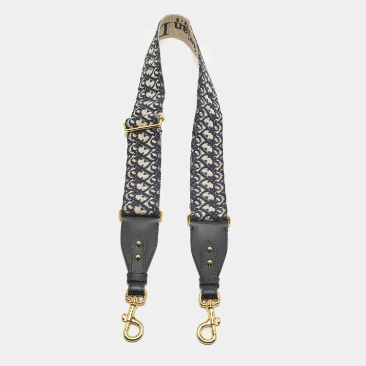 مملوكة مسبقًا حزام حقيبة كتف ديور كانفاس مطرز بشعار وردي/كحلي