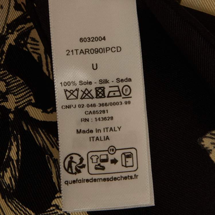 Pre Owned Dior Black La Force Silk Scarf 