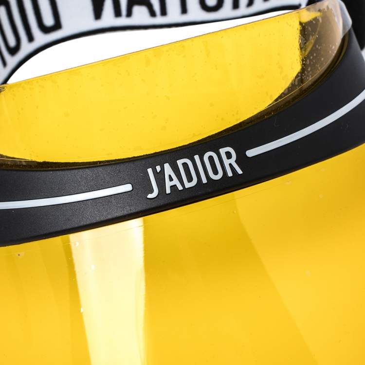 Pre Owned Christian Dior Yellow Dior Club1 Sun Visor