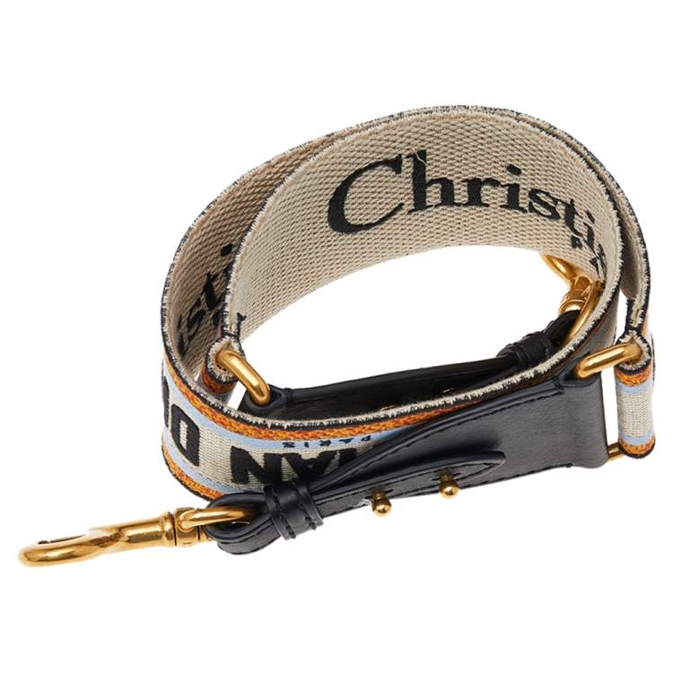Pre Owned Dior Multicolor Canvas and Leather Shoulder Bag Strap