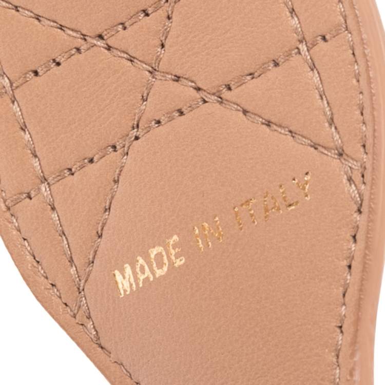 Pre Owned Dior Beige Cannage Leather Shoulder Strap 
