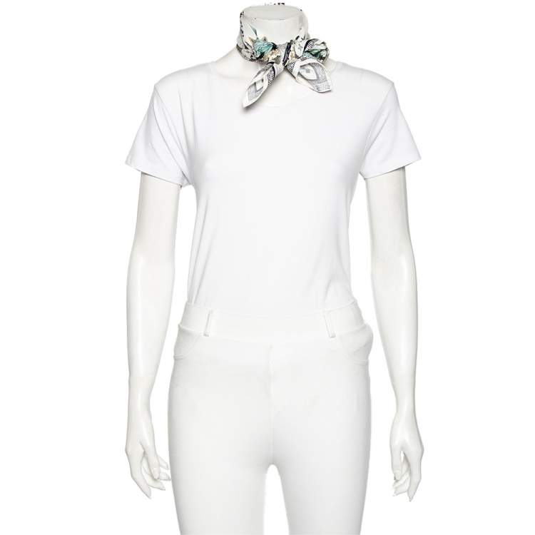 Pre Owned Dior Multicolored La Lune Print Square Silk Scarf 