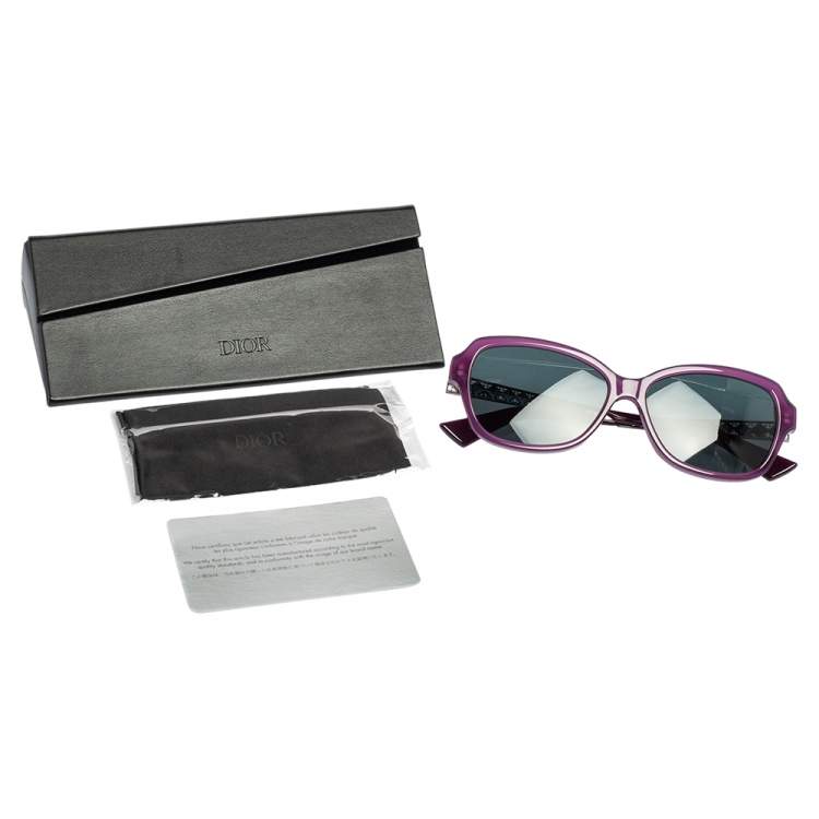 Pre Owned Dior Purple Diorama 5N Rectangle Sunglasses