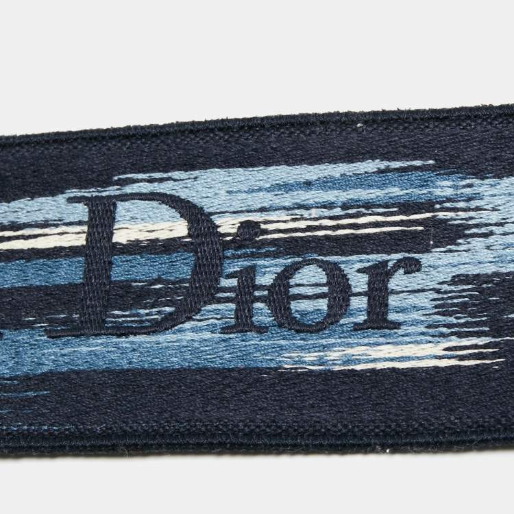 Pre Owned Dior Multicolor Embroidered Canvas and Leather Shoulder Bag Strap