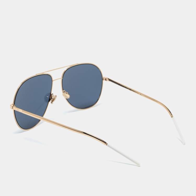 Pre Owned Dior White/Gold Dior Astral B4EKU Aviator Sunglasses