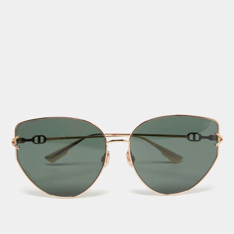 Pre Owned Dior Gold/Green Gipsy1 Sunglasses