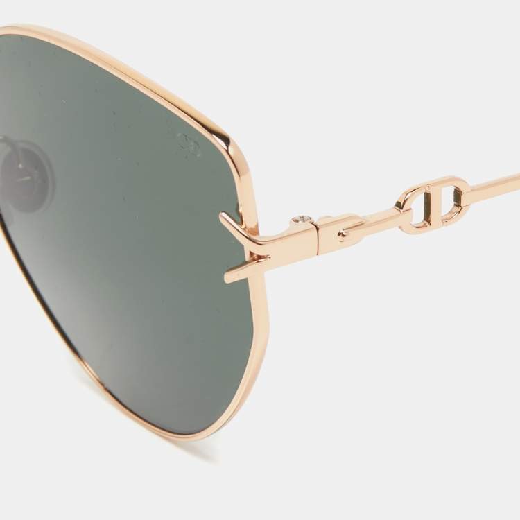 Pre Owned Dior Gold/Green Gipsy1 Sunglasses