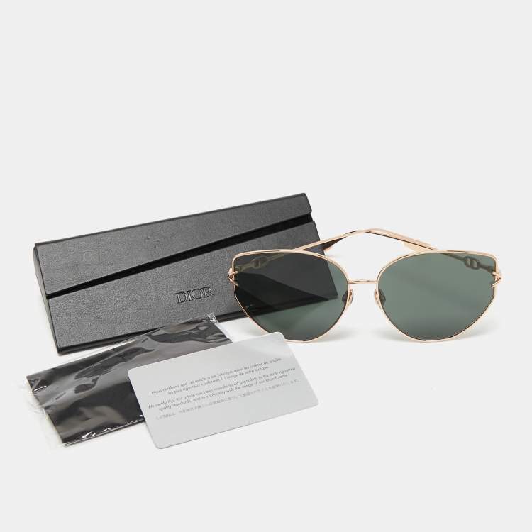 Pre Owned Dior Gold/Green Gipsy1 Sunglasses